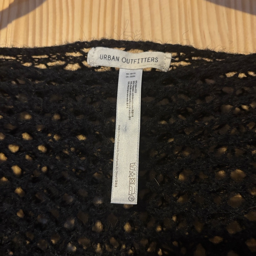 Urban Outfitters Black sweater mesh shrug